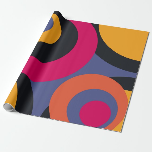 Papel De Presente Abstrato de Anos 50 (Desenrolado)