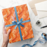 Papel De Presente Abstrato de Aquarela Laranja<br><div class="desc">Papel de enrolamento de Abstrato de cor d'água laranja</div>