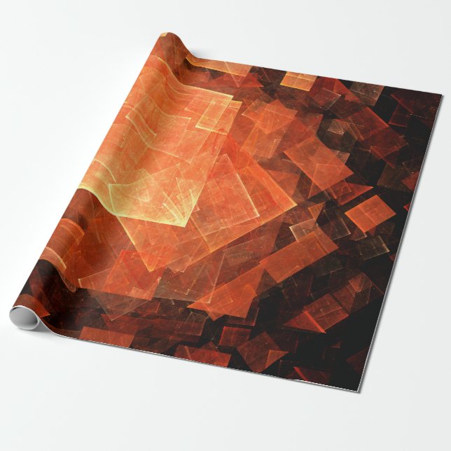 Papel De Presente Abstrato de Arte da Janela (Desenrolado)