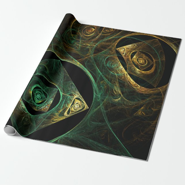 Papel De Presente Abstrato de arte de vibrações mágicas (Desenrolado)