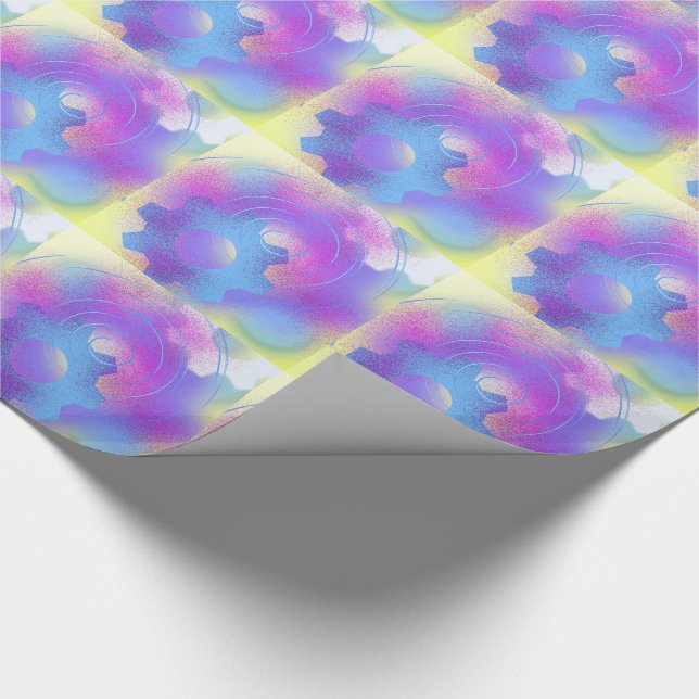 Papel De Presente Abstrato de engrenagens giratórias (Ponta)