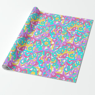 Papel De Presente Abstrato de espirais de Pastel