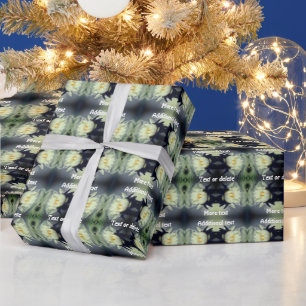 Papel De Presente Abstrato de Flor de Linho de Água Lotus Personaliz