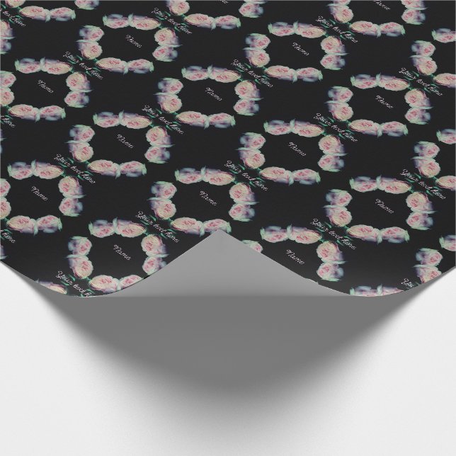 Papel De Presente Abstrato de Par Rosa Personalizado (Ponta)