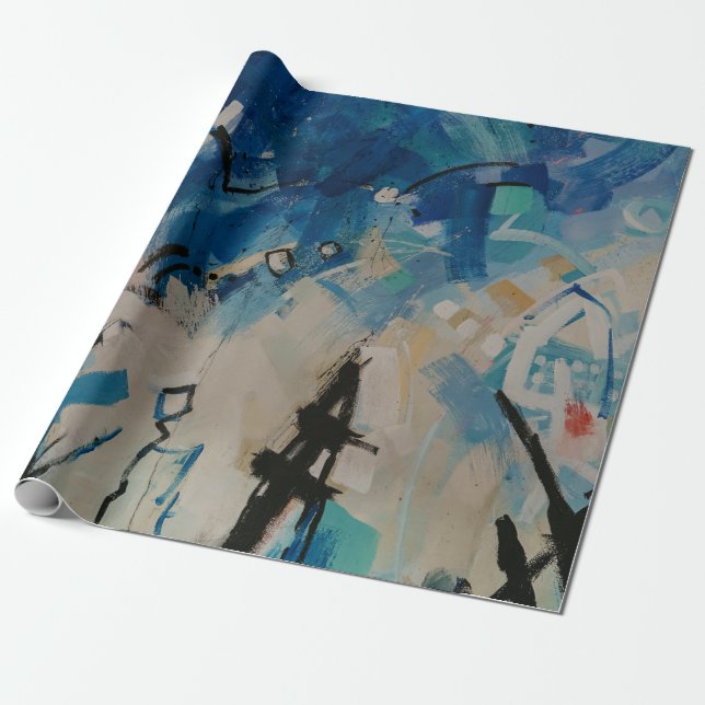 Papel De Presente Abstrato de parede multicolorido (Desenrolado)