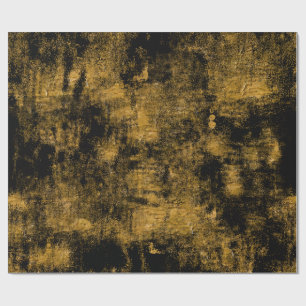 Papel De Presente Abstrato de poeira Dourada e preta