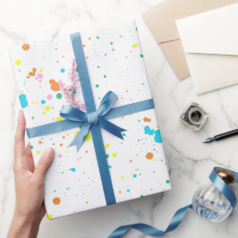 Papel De Presente Abstrato do Paint Splatters