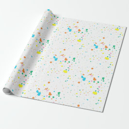 Papel De Presente Abstrato do Paint Splatters