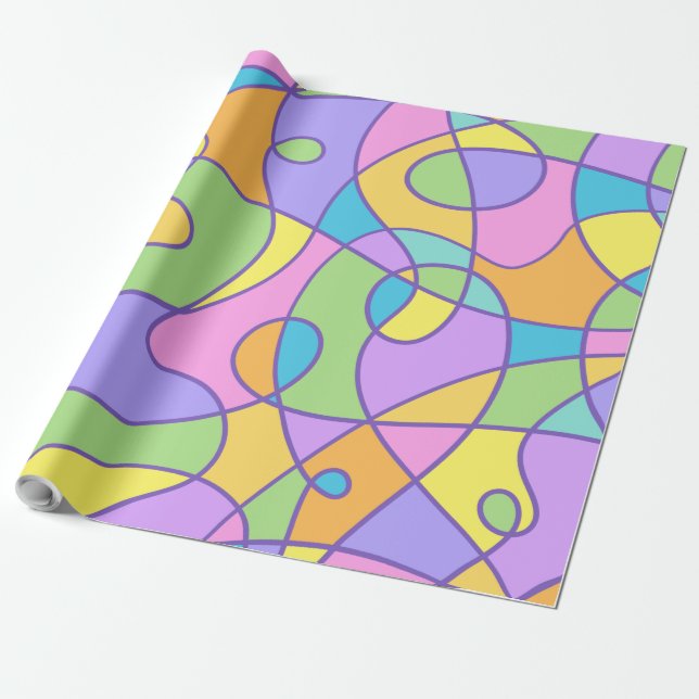 Papel De Presente Abstrato Doody Design (Desenrolado)