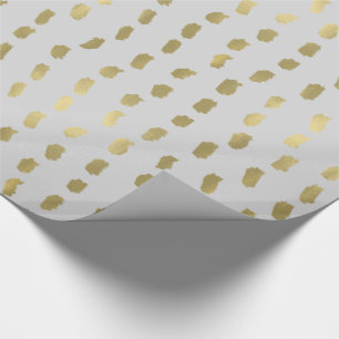 Papel De Presente Abstrato Dourado cinzento do encanto