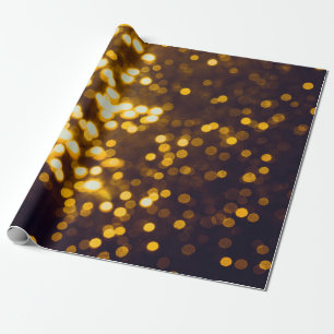 Papel De Presente Abstrato dourado com fundo preto