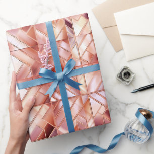 Papel De Presente Abstrato Dourado cor-de-rosa-chic