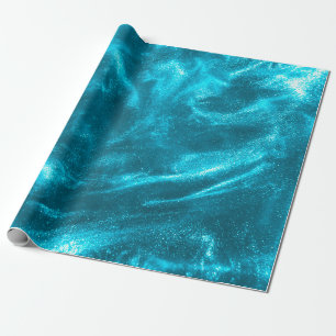 Papel De Presente Abstrato elegante brilho azul de menta