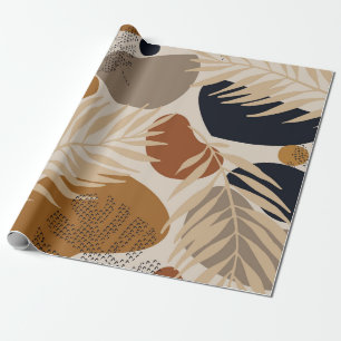 Papel De Presente Abstrato geométrica, formas naturais no mínimo nor