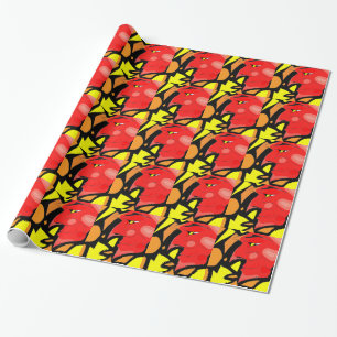 Papel De Presente Abstrato Grinning Devil Art