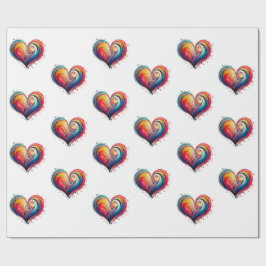 Papel De Presente Abstrato Heart