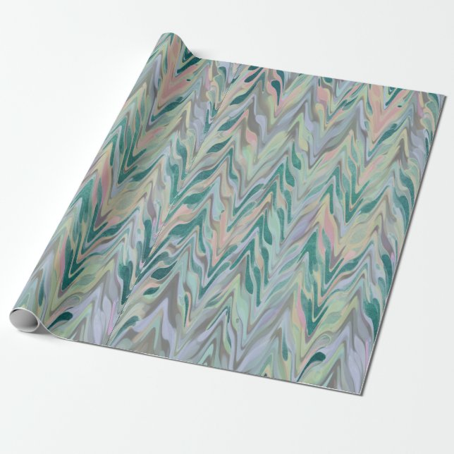 Papel De Presente Abstrato Herringbone - teta (Desenrolado)