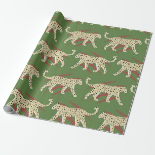 Papel De Presente Abstrato Leopardo-Leopardo-Desenho-Mão com Sk Ani