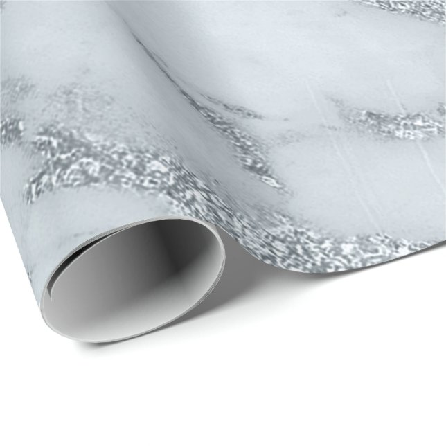 Papel De Presente Abstrato Metálico de Pedra Azul Cinza da  Marble (Ponta do rolo)
