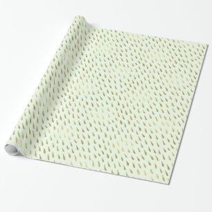 Papel De Presente Abstrato Mint Dourado