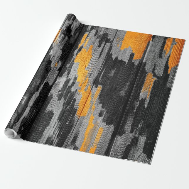 Papel De Presente Abstrato Modern Pastel Wood #2 (Desenrolado)