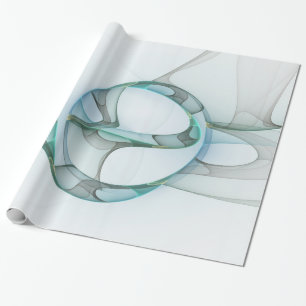Papel De Presente Abstrato moderna Cinza azul-turquesa