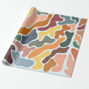 Papel De Presente Abstrato moderna ilustração em tons de terra.