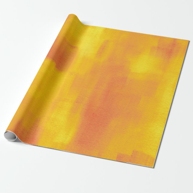 Papel De Presente Abstrato Moderno Amarelo Laranja (Desenrolado)