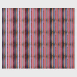 Papel De Presente Abstrato Moderno de Listra Vertical em Ameixa e Tu