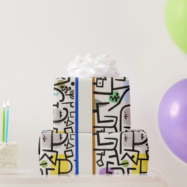 Papel De Presente Abstrato moderno de Paul Klee "Rich Port" (Presentes para festas)