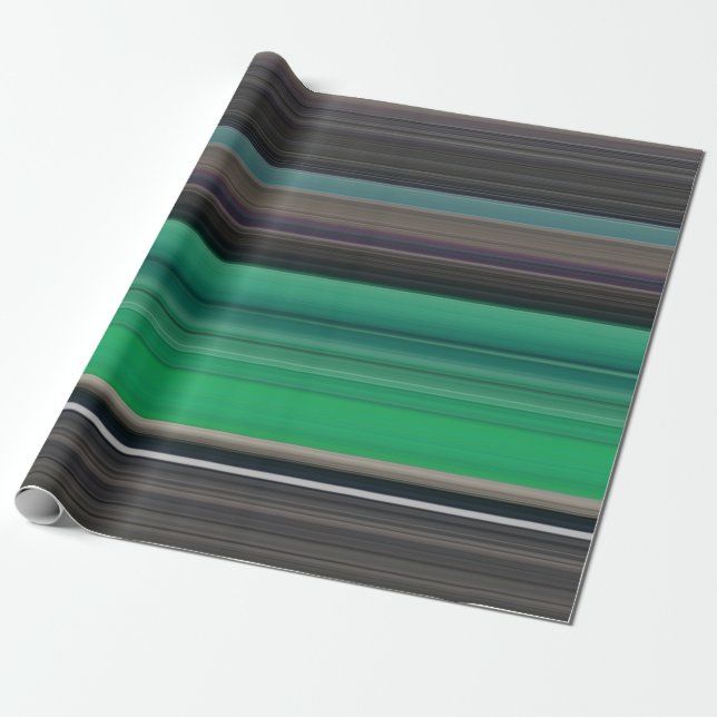 Papel De Presente Abstrato nº 1: Verde e cinza (Desenrolado)