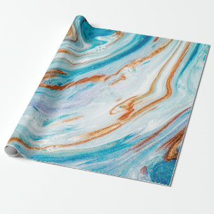 Papel De Presente Abstrato-oceano-ART. Luxo natural. Estilo Incorpo