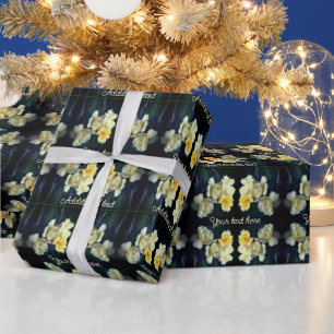 Papel De Presente Abstrato Personalizado para Rosas Amarelas Bloquea