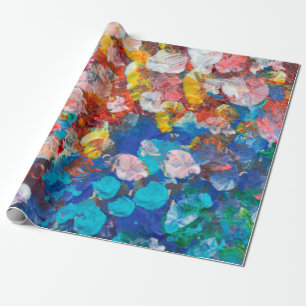 Papel De Presente Abstrato ponto esfregaço curso de pincel em acríli