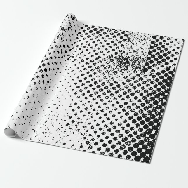 Papel De Presente Abstrato preto e branco fundo de colheita. Monoc (Desenrolado)