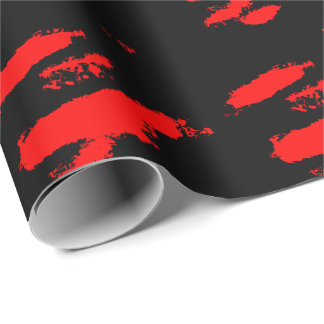 Papel De Presente Abstrato preto e vermelho