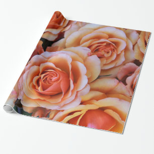 Papel De Presente Abstrato Rosa Garden Elegante Floral Elegante