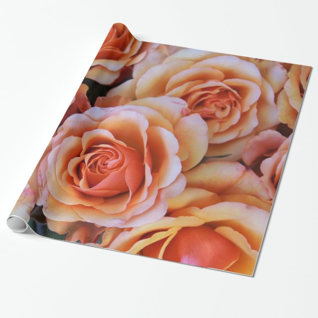 Papel De Presente Abstrato Rosa Garden Elegante Floral Elegante (Desenrolado)