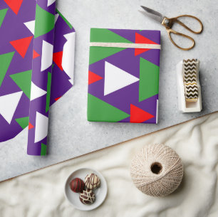 Papel De Presente Abstrato roxa violeta violeta branca, geométrica v