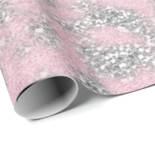 Papel De Presente Abstrato Sparkly do brilho Pastel cor-de-rosa das