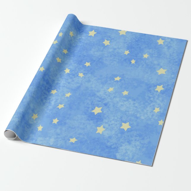 Papel De Presente Abstrato Starry Blue Sky Wrappaper (Desenrolado)
