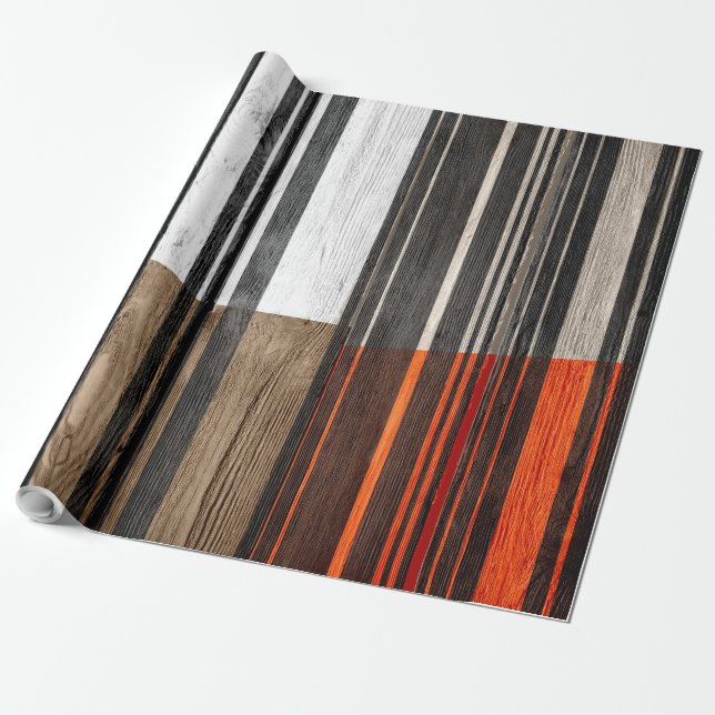 Papel De Presente Abstrato stripes Pastel Madeira (Desenrolado)