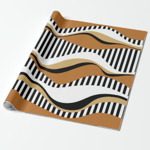 Papel De Presente Abstrato stripes sem costura, onda com amor colori