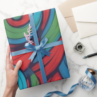 Papel De Presente Abstrato Swirl
