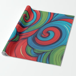 Papel De Presente Abstrato Swirl