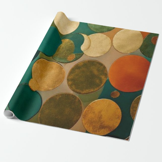 Papel De Presente Abstrato Terroso Moderno (Desenrolado)