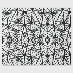 Papel De Presente Abstrato Triangles Lino Impressão
