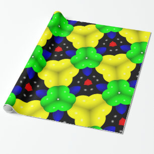 Papel De Presente Abstrato Triângulo Geométrico Multicolorido