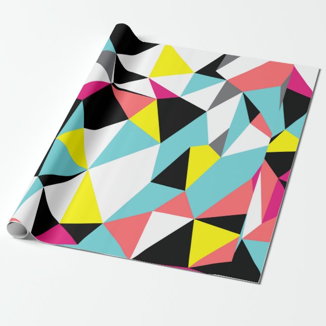 Papel De Presente Abstrato triângulos geométricos de fundo (Desenrolado)