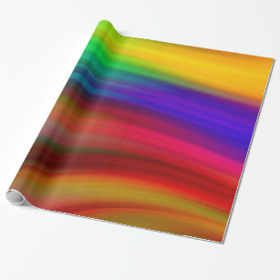 Papel De Presente Abstrato Watercolor Rainbow Elegant Multicolor